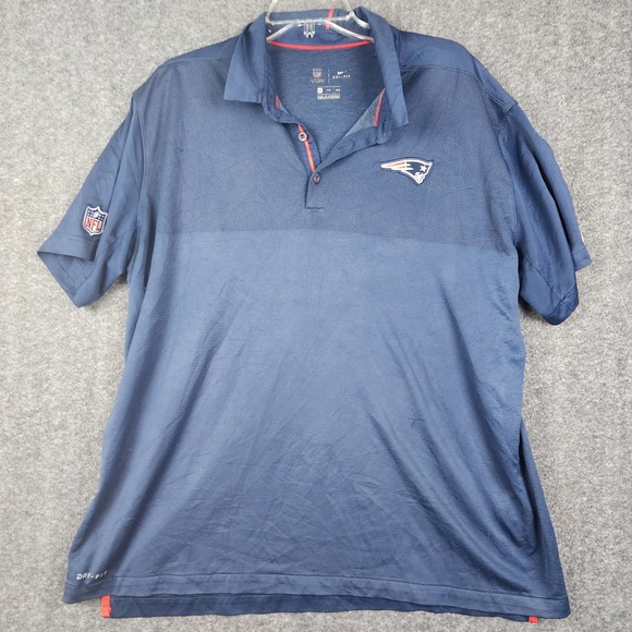 Nike Other - Nike Polo Shirt Mens XXL Navy Blue New England Patriots NFL Dri-FIT Short Sleeve